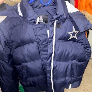 Women's Navy Blue Star Puffer Jacket